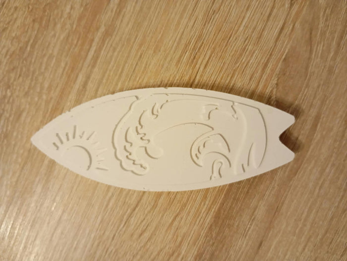 Magnet planche de surf vague en plâtre à peindre