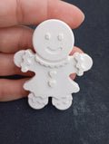 Bonhomme pain d’épices à boutons cœur en plâtre à peindre