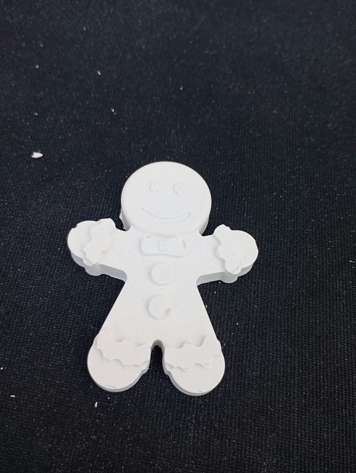 Bonhomme pain d’épices à boutons ronds en plâtre à peindre