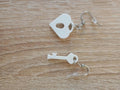 Boucles d’oreilles Cœur & Clé à peindre