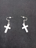 Boucles d’oreilles croix en plâtre à peindre