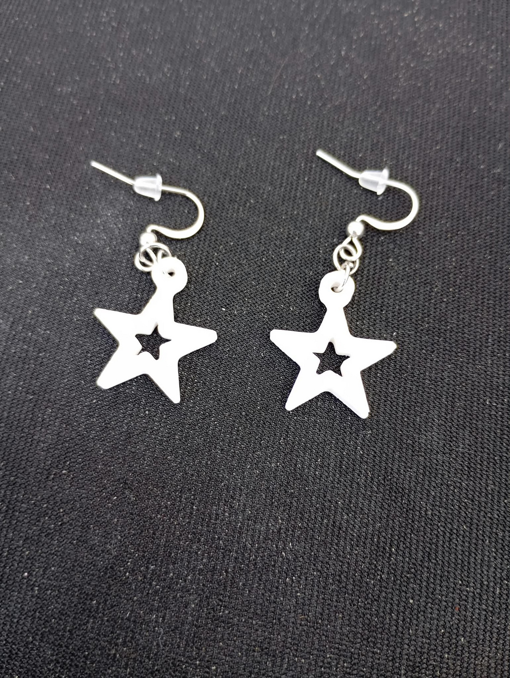 Boucles d’oreilles étoile en plâtre à peindre