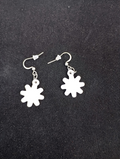 Boucles d’oreilles fleur en plâtre à peindre