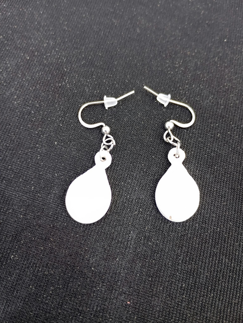 Boucles d’oreilles goutte d’eau en plâtre à peindre