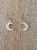 Boucles d’oreilles lunes en plâtre à peindre