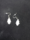 Boucles d’oreilles main en plâtre à peindre