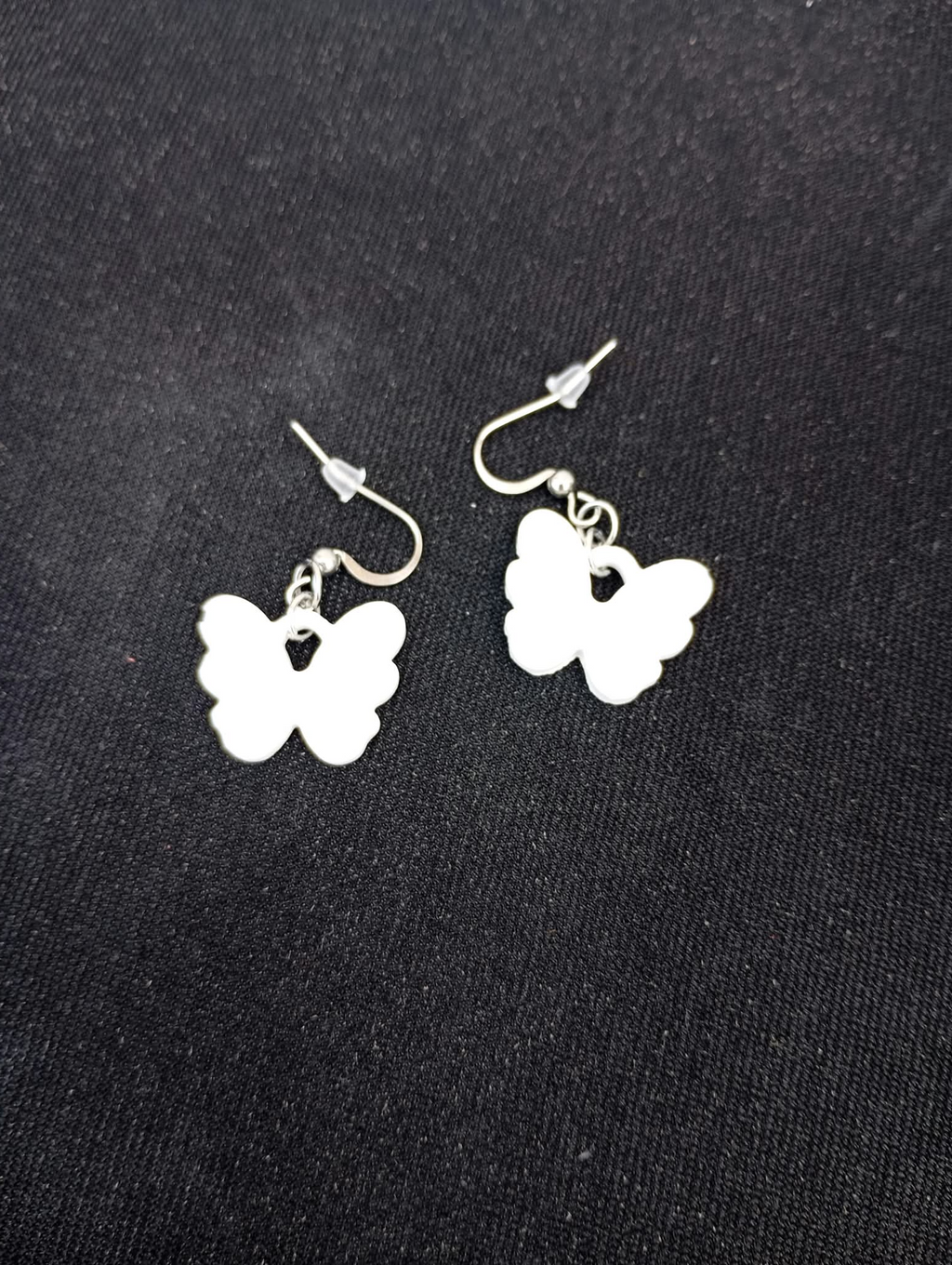 Boucles d’oreilles papillon en plâtre à peindre
