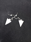 Boucles d’oreilles triangle en plâtre à peindre