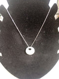 Collier rond en plâtre à peindre avec chaîne en acier inoxydable