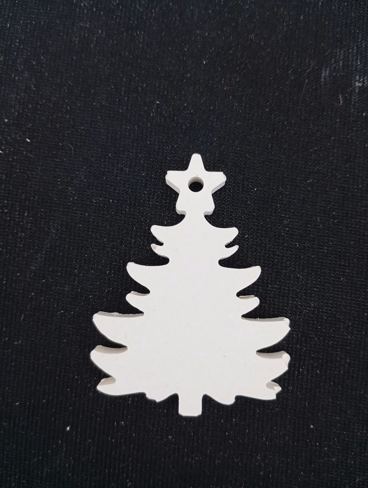 Décoration petit sapin de Noël en plâtre à peindre