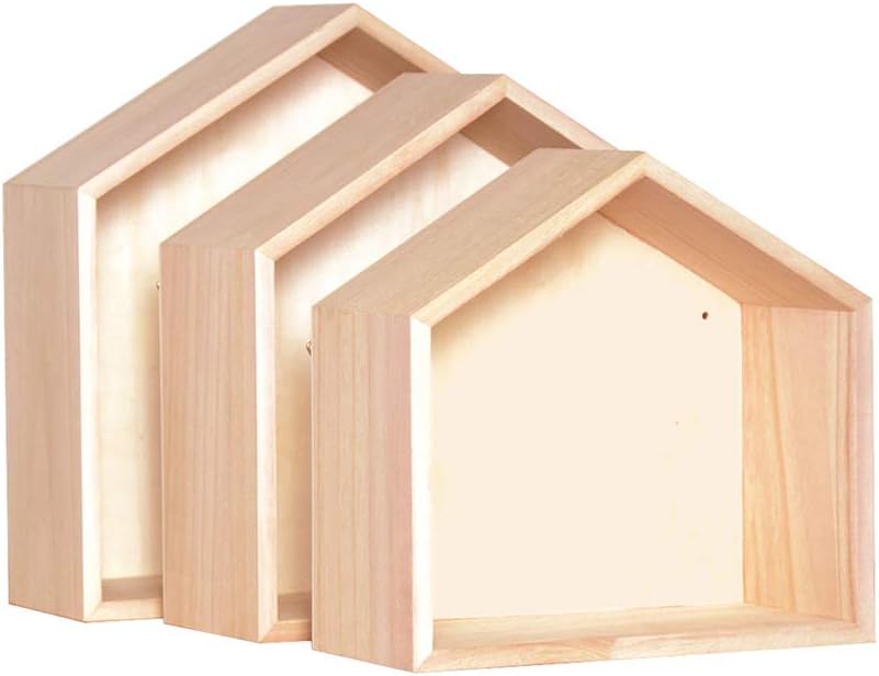 Set de 3 Étagères Maison à Décorer