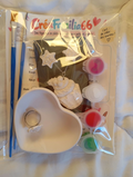 Kit créatif bijoux et coupelle cœur avec peinture et pinceaux