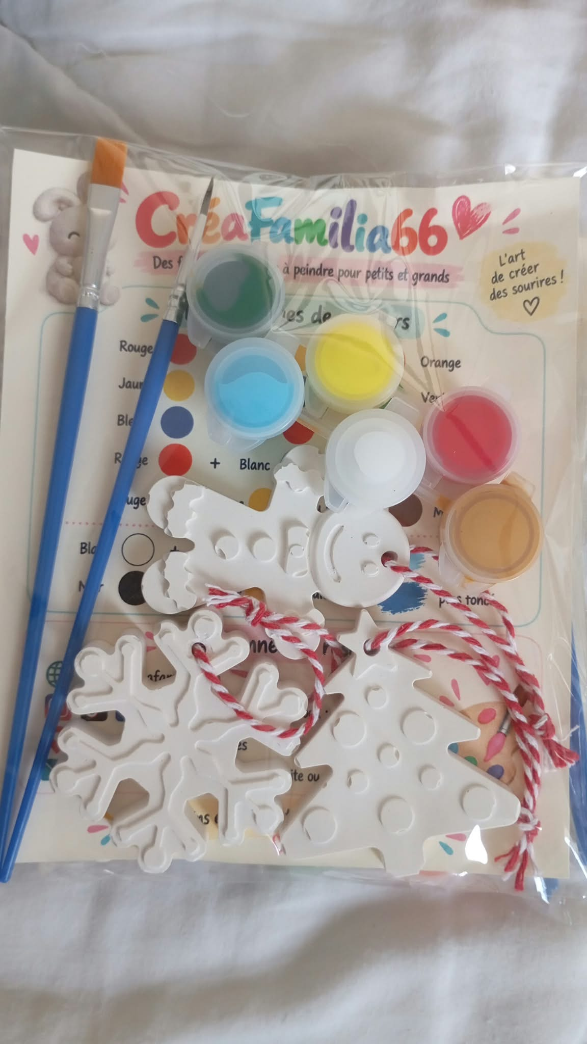 Kit créatif Décorations de Noël – sapin, flocon et pain d’épices