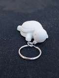 Porte-clés tortue en plâtre blanc à peindre