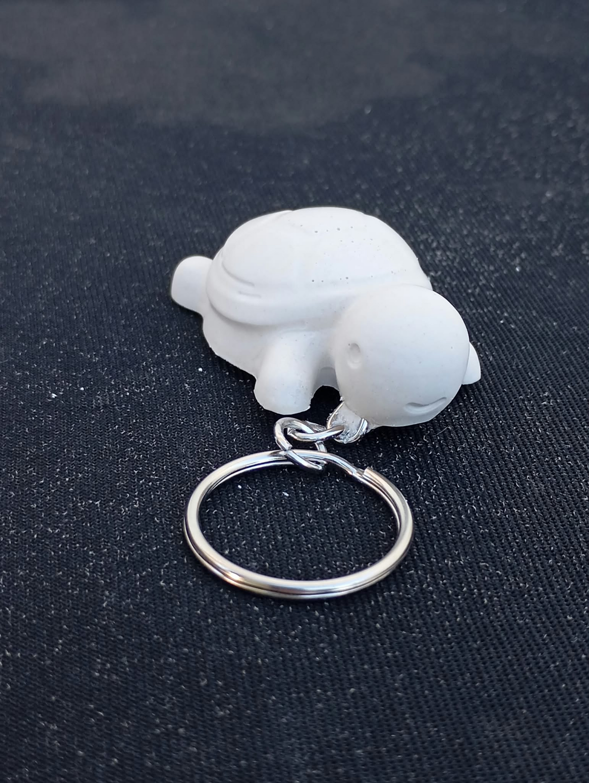 Porte-clés tortue en plâtre blanc à peindre